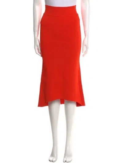 Pre-owned Scanlan Theodore Midi Length Skirt In Orange