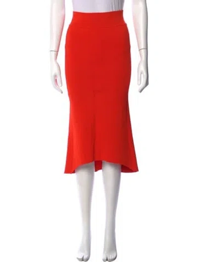 Pre-owned Scanlan Theodore Midi Length Skirt In Orange