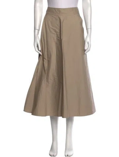 Pre-owned Scanlan Theodore Midi Length Skirt W/ Tags In Neutrals