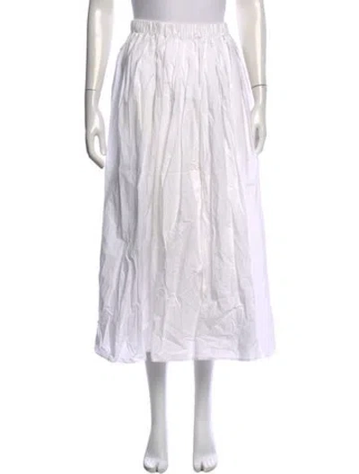 Pre-owned Scanlan Theodore Midi Length Skirt W/ Tags In White