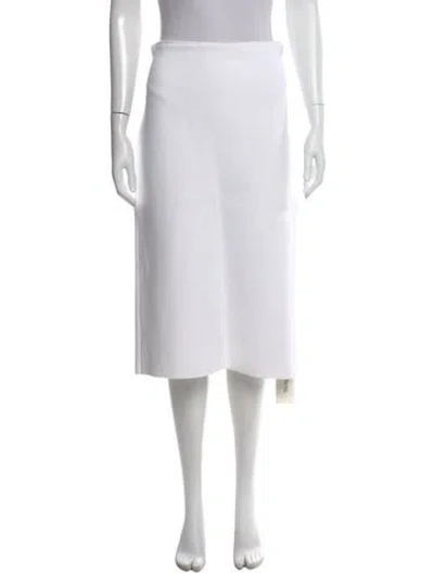 Pre-owned Scanlan Theodore Midi Length Skirt In White