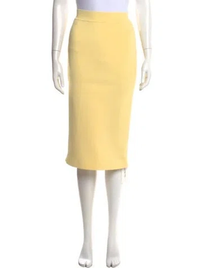 Pre-owned Scanlan Theodore Midi Length Skirt In Yellow