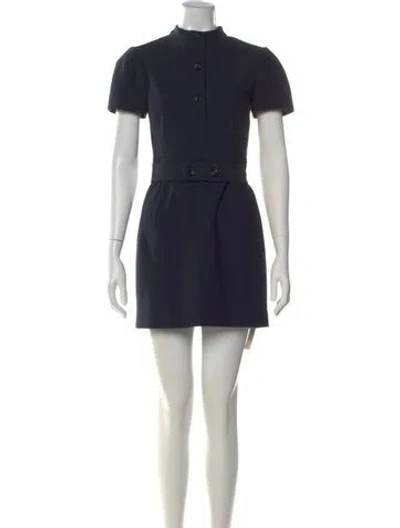 Pre-owned Scanlan Theodore Mini Dress In Blue