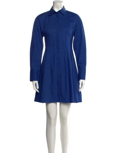 Pre-owned Scanlan Theodore Mini Dress In Blue
