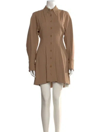 Pre-owned Scanlan Theodore Mini Dress In Neutral