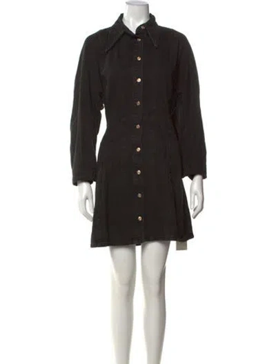Pre-owned Scanlan Theodore Mini Dress W/ Tags In Black