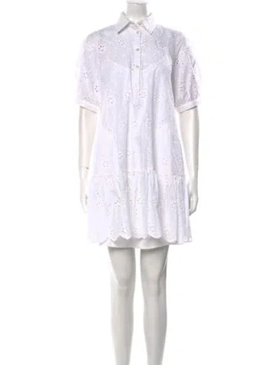 Pre-owned Scanlan Theodore Mini Dress In White