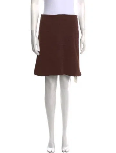 Pre-owned Scanlan Theodore Mini Skirt In Brown