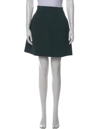 Pre-owned Scanlan Theodore Mini Skirt In Green