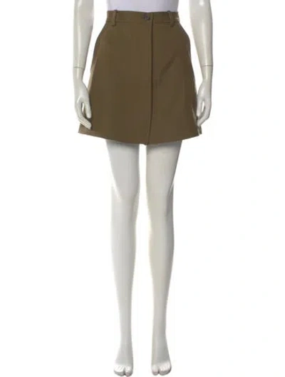 Pre-owned Scanlan Theodore Mini Skirt In Green