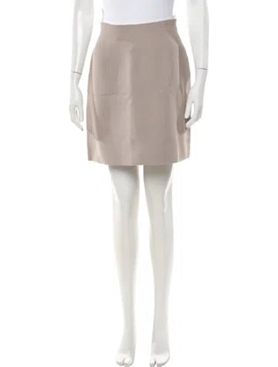 Pre-owned Scanlan Theodore Mini Skirt In Neutrals