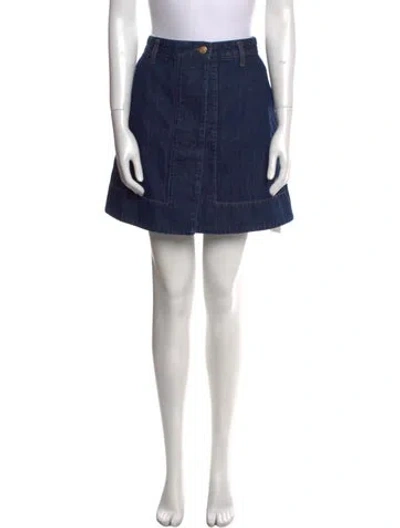 Pre-owned Scanlan Theodore Mini Skirt W/ Tags In Blue