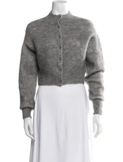 Pre-owned Scanlan Theodore Mock Neck Sweater In Grey