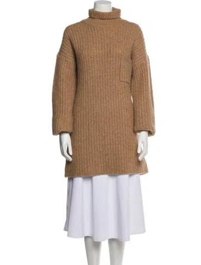 Pre-owned Scanlan Theodore Mock Neck Sweater In Neutral