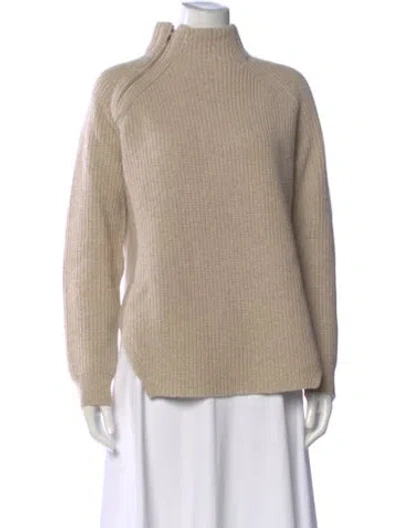 Pre-owned Scanlan Theodore Mock Neck Sweater In Neutral