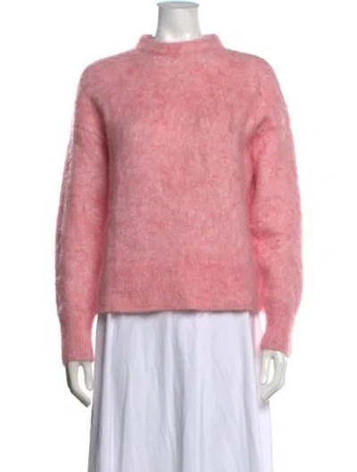 Pre-owned Scanlan Theodore Mock Neck Sweater In Pink