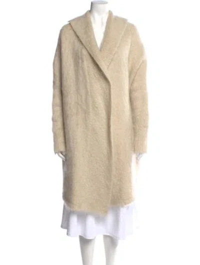 Pre-owned Scanlan Theodore Mohair Cowl Neck Sweater In Neutral