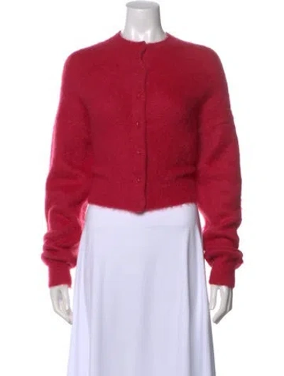 Pre-owned Scanlan Theodore Mohair Crew Neck Sweater In Pink