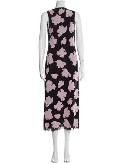 Pre-owned Scanlan Theodore Nylon Long Dress In Black