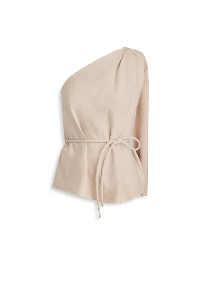 Scanlan Theodore One Shoulder Soft Top In Pink