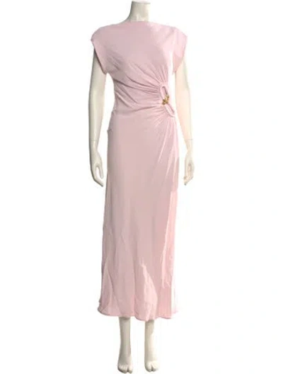 Pre-owned Scanlan Theodore One-shoulder Long Dress In Pink