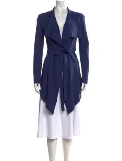 Pre-owned Scanlan Theodore Open Front Sweater In Blue