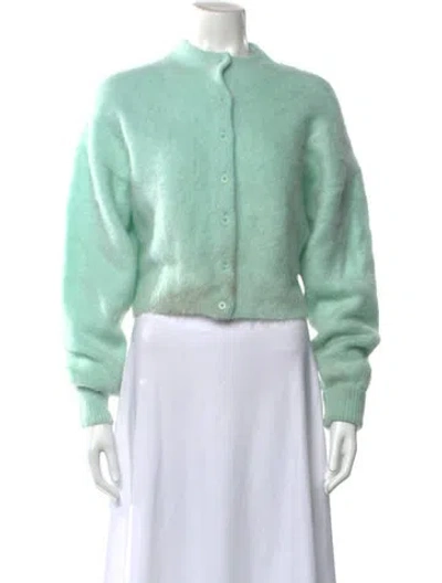 Pre-owned Scanlan Theodore Open Front Sweater In Green