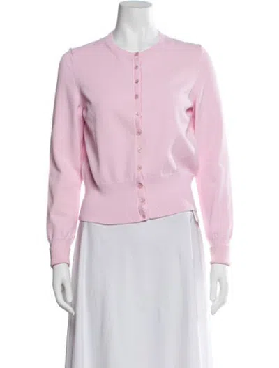 Pre-owned Scanlan Theodore Open Front Sweater In Pink