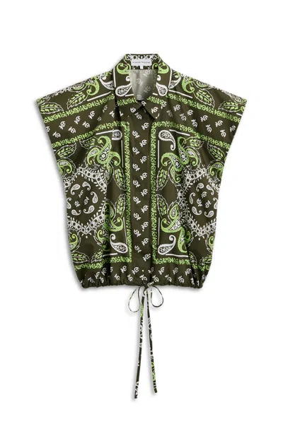 Scanlan Theodore Parachute Cotton Bandana Shirt In Green