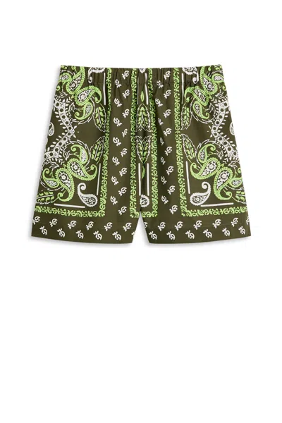 Scanlan Theodore Parachute Cotton Bandana Short In Green