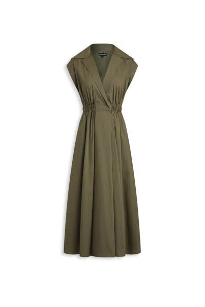 Scanlan Theodore Parachute Cotton Cap Sleeve Dress In Brown