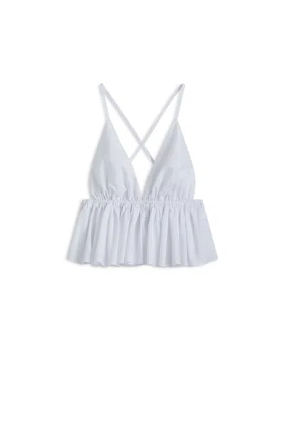 Scanlan Theodore Parachute Cotton Ruffle Camisole In White