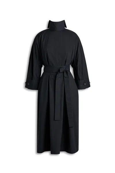 Scanlan Theodore Parachute Reversible Shirt Dress In Black