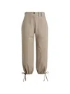 Scanlan Theodore Patchwork Drawstring Cargo Pants In Brown