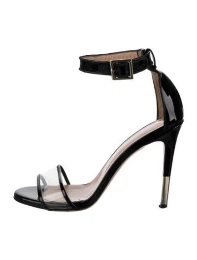 Pre-owned Scanlan Theodore Patent Leather Sandals In Black