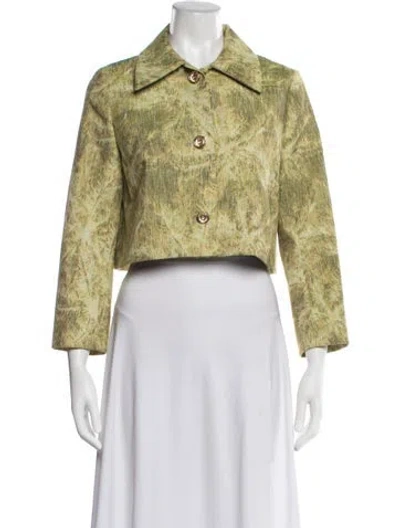 Pre-owned Scanlan Theodore Patterned Blazer In Green