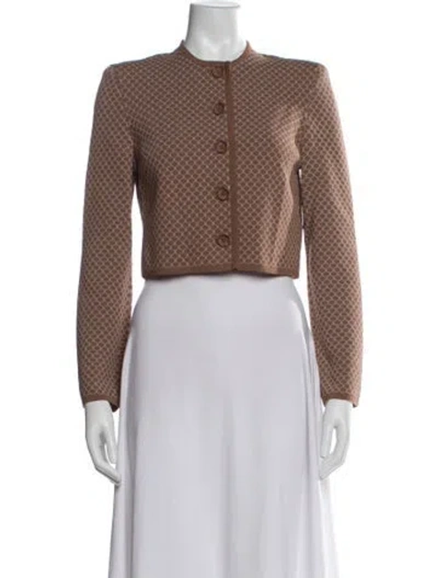 Pre-owned Scanlan Theodore Patterned Crew Neck Sweater In Brown