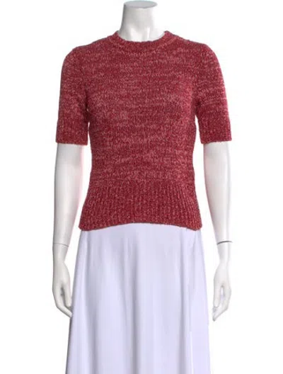 Pre-owned Scanlan Theodore Patterned Crew Neck Sweater In Red