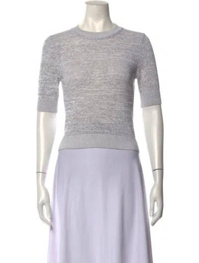 Pre-owned Scanlan Theodore Patterned Crew Neck Top In Purple