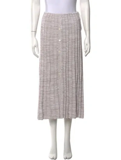 Pre-owned Scanlan Theodore Patterned Midi Length Skirt In Grey