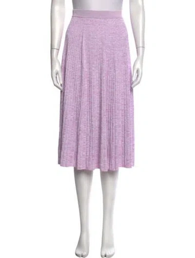 Pre-owned Scanlan Theodore Patterned Midi Length Skirt In Purple