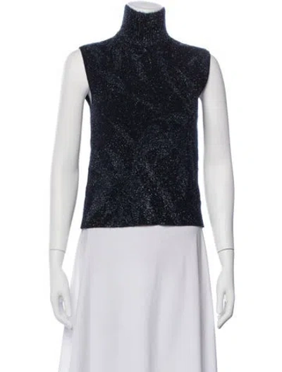 Pre-owned Scanlan Theodore Patterned Turtleneck Top In Multi