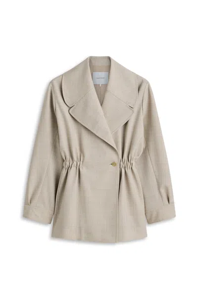 Scanlan Theodore Plaid Cocoon Sleeve Jacket In Gray