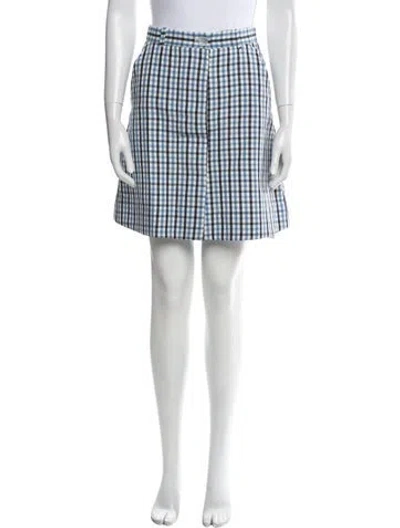 Pre-owned Scanlan Theodore Plaid Print Mini Skirt In Multi