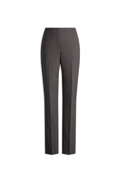 Scanlan Theodore Plaid Slim Leg Trouser In Gray