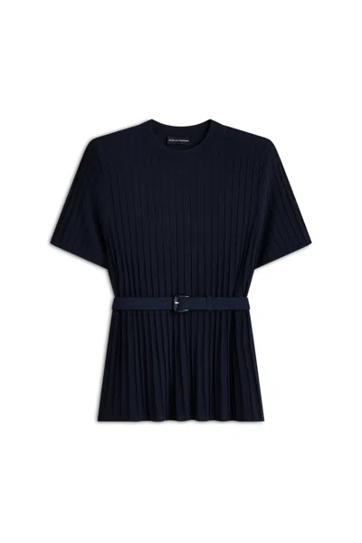 Scanlan Theodore Pleat Rib Shoulder Pad Top In Pattern