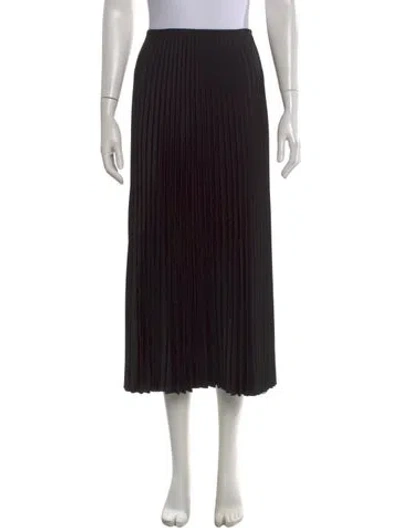 Pre-owned Scanlan Theodore Pleated Accents Knee-length Skirt In Black
