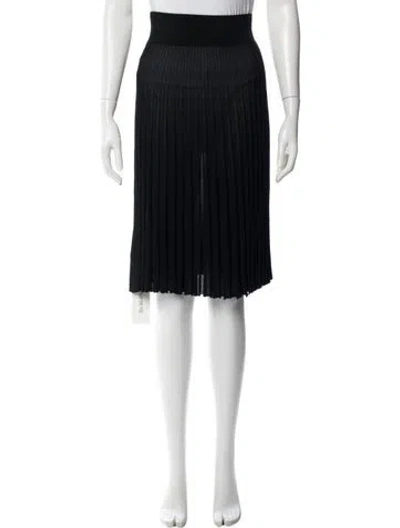 Pre-owned Scanlan Theodore Pleated Accents Midi Length Skirt In Blue