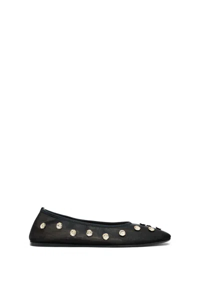 Scanlan Theodore Poppy Mesh Ballet Flat In Black