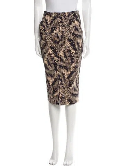 Pre-owned Scanlan Theodore Printed Knee-length Skirt In Multi